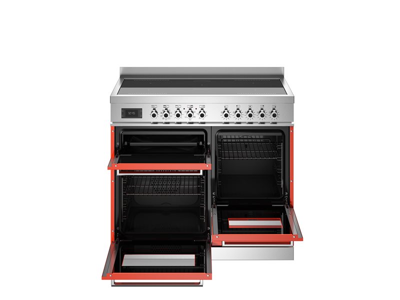 Bertazzoni PRO105I3EART2 100 cm induction top electric triple oven Professional Series- Orange
