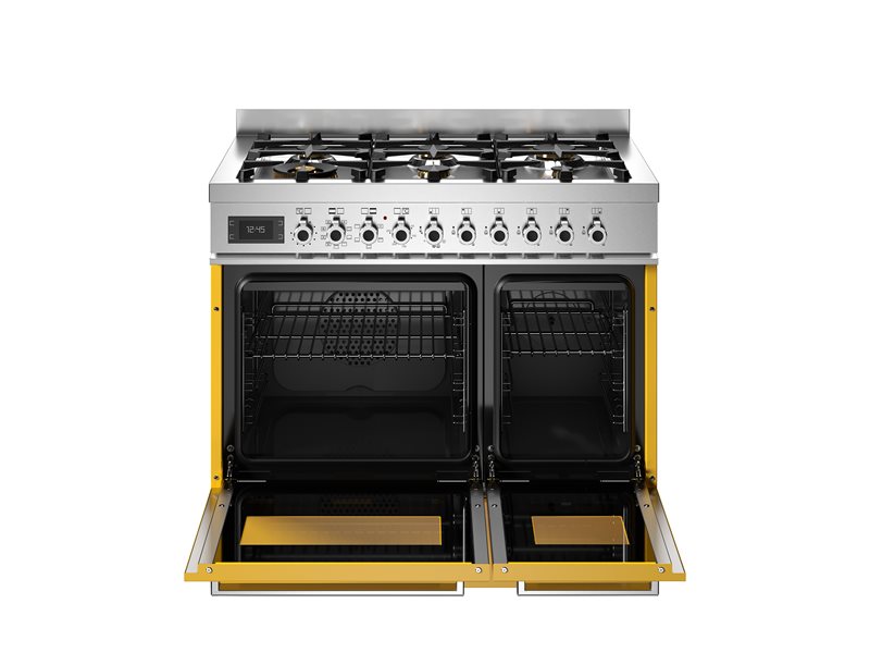 Bertazzoni PRO96L2EGIT2 90 cm 6-burner electric double oven Professional Series-Yellow