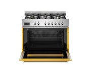 Bertazzoni PRO96L1EGIT2 90 cm 6-Burner, Electric Oven Professional Series-Yellow