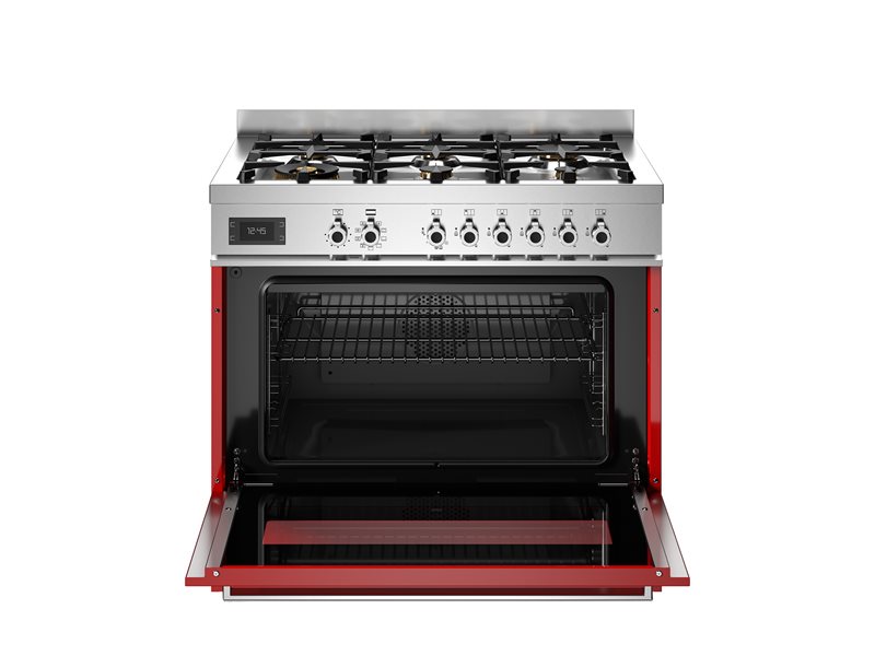 Bertazzoni PRO96L1EROT2 90 cm 6-Burner, Electric Oven Professional Series-Red