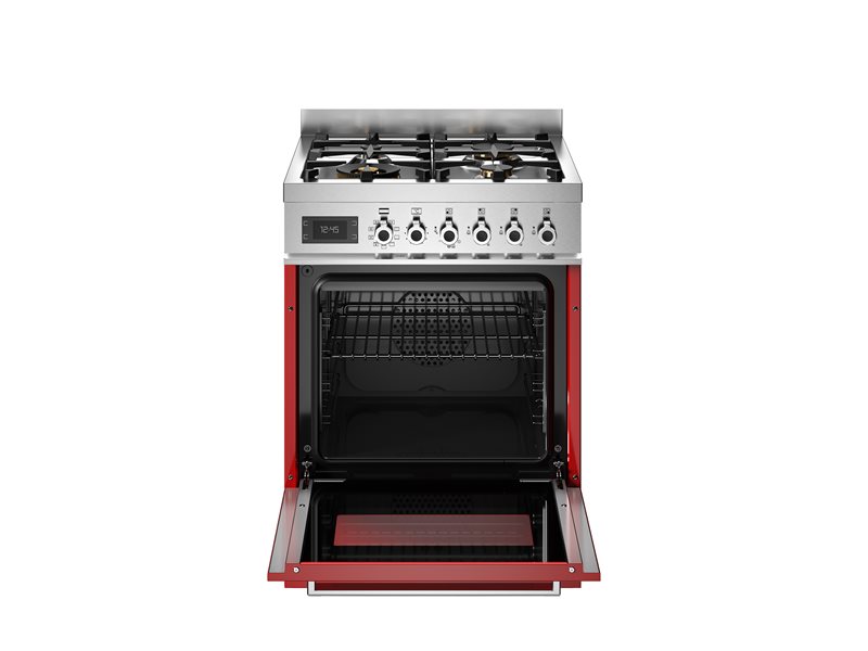 Bertazzoni PRO64L1EROT2 60 cm 4-burner electric oven Professional Series-Red