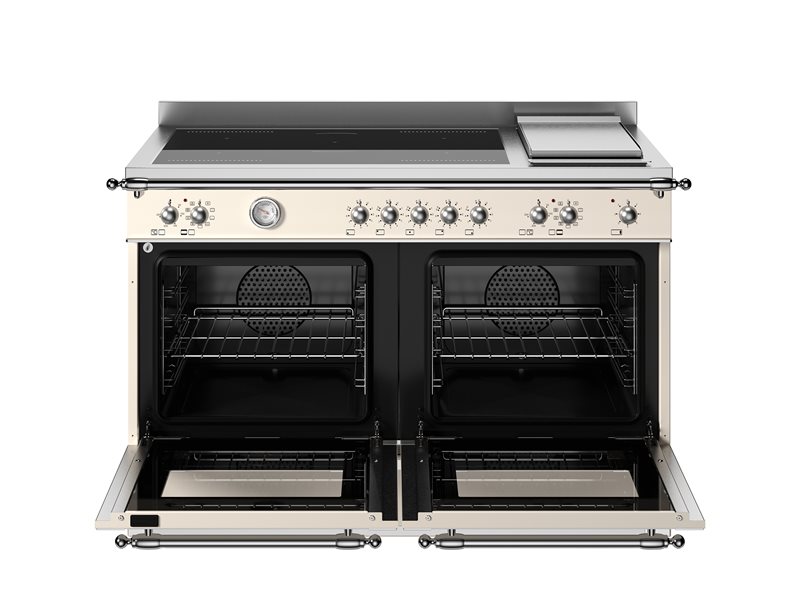 Bertazzoni HER125I2EAVT2 120 cm induction top + griddle, electric double oven Heritage Series-Avorio