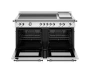 Bertazzoni HER125I2EXT2 120 cm induction top + griddle, electric double oven Heritage Series-Stainless Steel