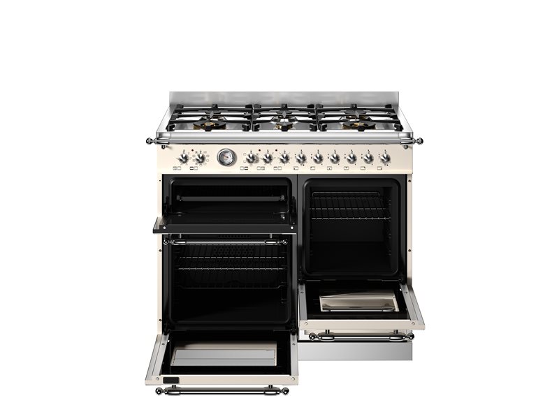 Bertazzoni HER106L3EAVT2 100 cm 6-burner electric triple oven Heritage Series-Avorio
