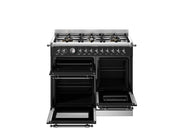 Bertazzoni HER106L2ENET2 100 cm 6-burner electric double oven Heritage Series-Black
