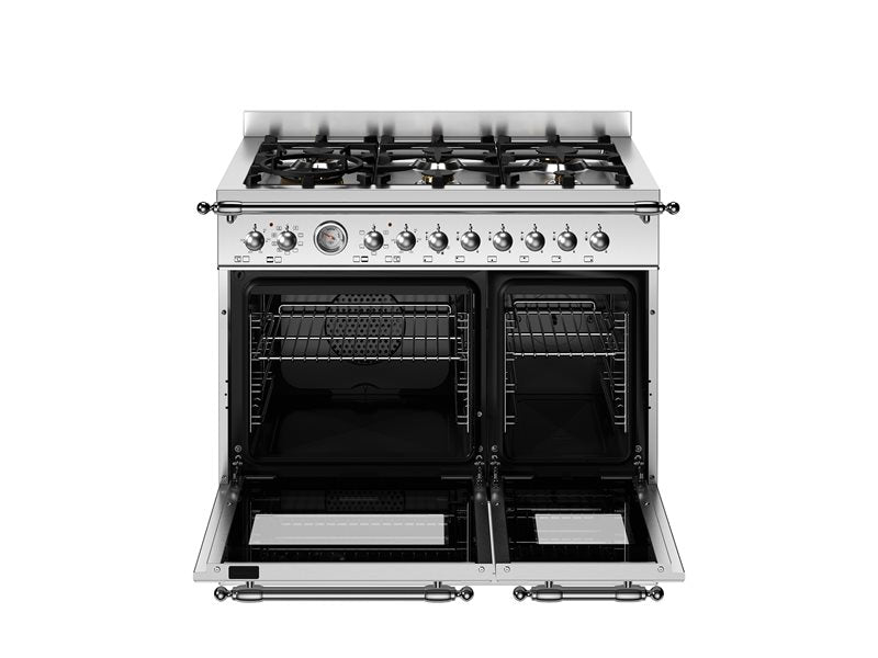 Bertazzoni HER96L2EXT2 90 cm 6-burner electric double oven Heritage Series-Stainless Steel