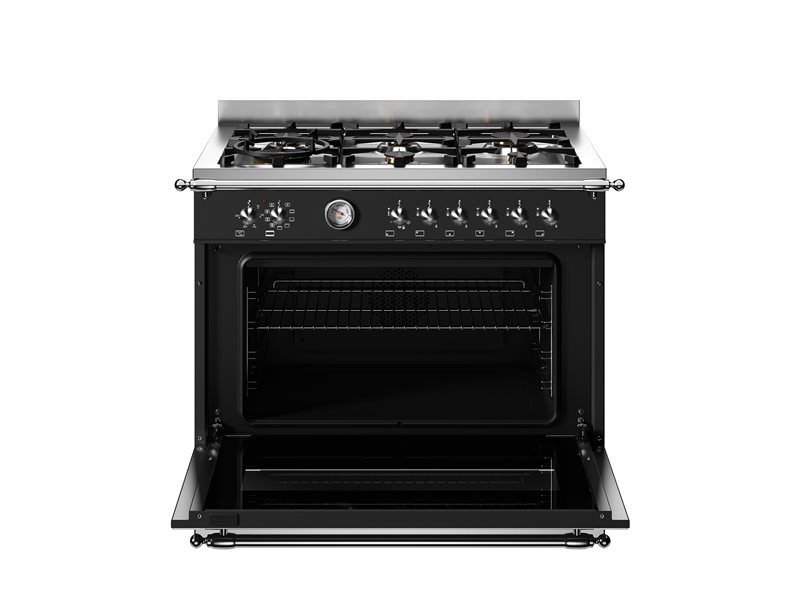 Bertazzoni HER96L1ENET2 90 cm 6-Burner, Electric Oven Heritage Series-Black