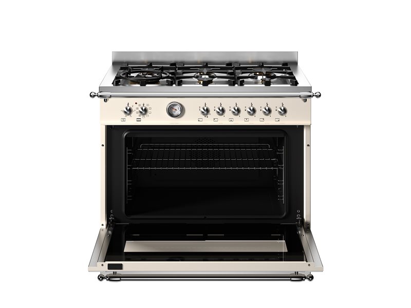 Bertazzoni HER96L1EAVT2 90 cm 6-Burner, Electric Oven Heritage Series-Avorio