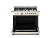 Bertazzoni HER96L1EAVT2 90 cm 6-Burner, Electric Oven Heritage Series-Avorio