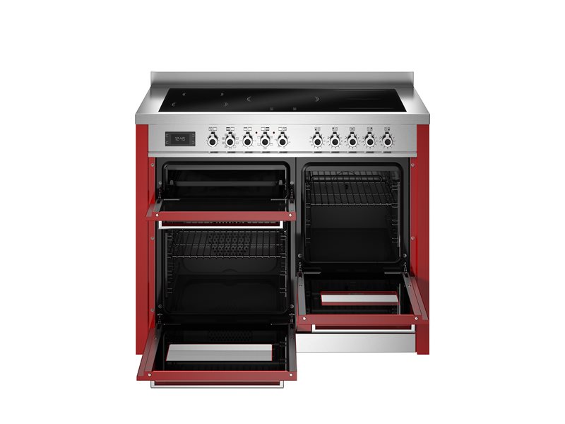 Bertazzoni  PRO115I3EROT2 110 cm induction top electric triple oven Professional Series- Red