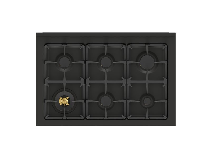 Bertazzoni PRO96L2ECAT2 90 cm 6-burner electric double oven Professional Series-Carbonio