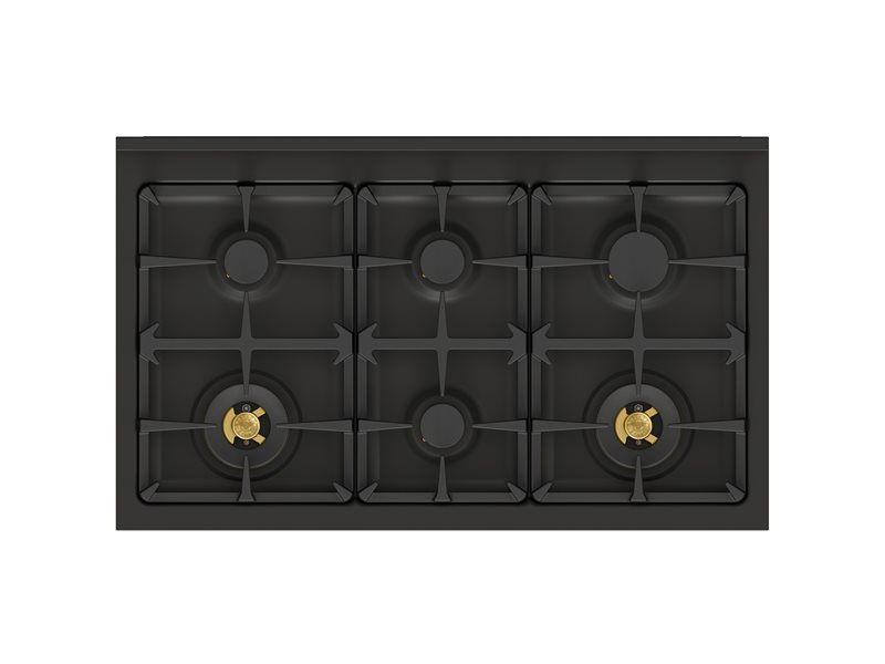 Bertazzoni PRO106L3ECAT2 100 cm 6 burner electric triple oven Professional Series-Carbonio