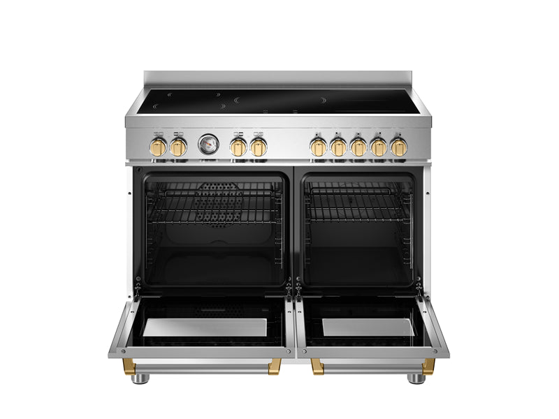 Bertazzoni MAS105I2EBGC2 100 cm induction top electric double oven Master Series-White & Gold