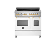 Bertazzoni MAS95I2EBGC2 90 cm induction top electric double oven Master Series- White & Gold