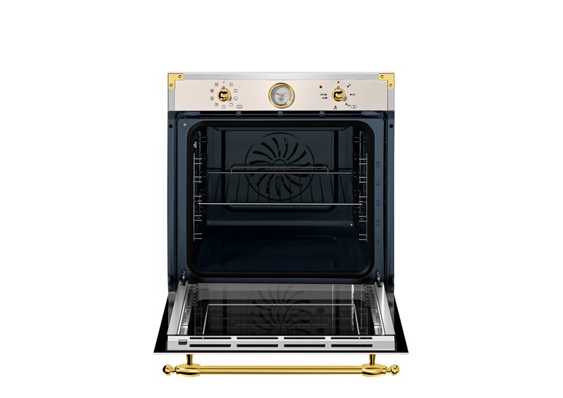 Bertazzoni F609HEREKTAG 60x45cm Combi-Microwave Oven, LED touch Display Modern Series- Ivory/Gold