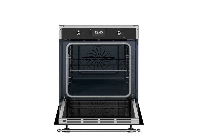 Bertazzonni FHER6117CTNX3 60cm Electric Pyro Built-in Oven, TFT display, total steam Heritage Series-Black
