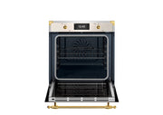 Bertazzonni FHER6117CTAG3 60cm Electric Pyro Built-in Oven, TFT display, total steam Heritage Series-Ivory & Gold