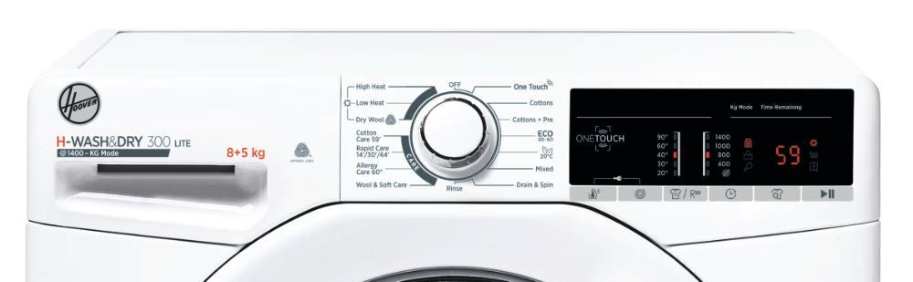 Clearance Hoover H3D485TE/1-80 Freestanding 5/8kg Washer dryer 1400rpm-White