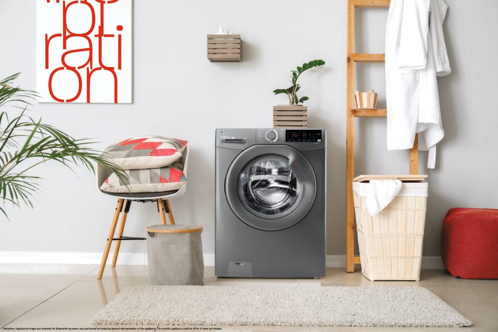 Clearance Hoover H3W49TAGG4/1-80 Freestanding 9kg 1400rpm Washing Machine-Anthracite