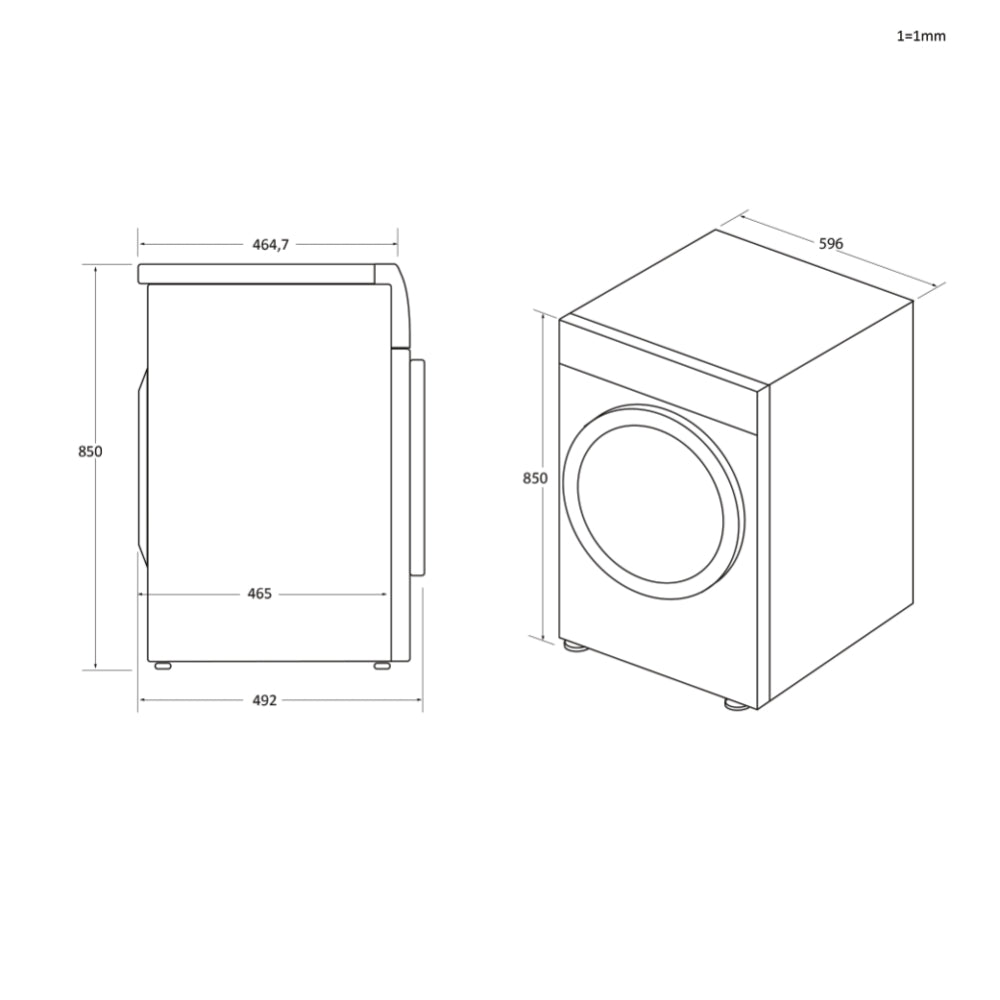 Hoover BATDH7A1TCEB-80 Built-In Heat Pump Tumble Dryer 7kg, black with Chrome door