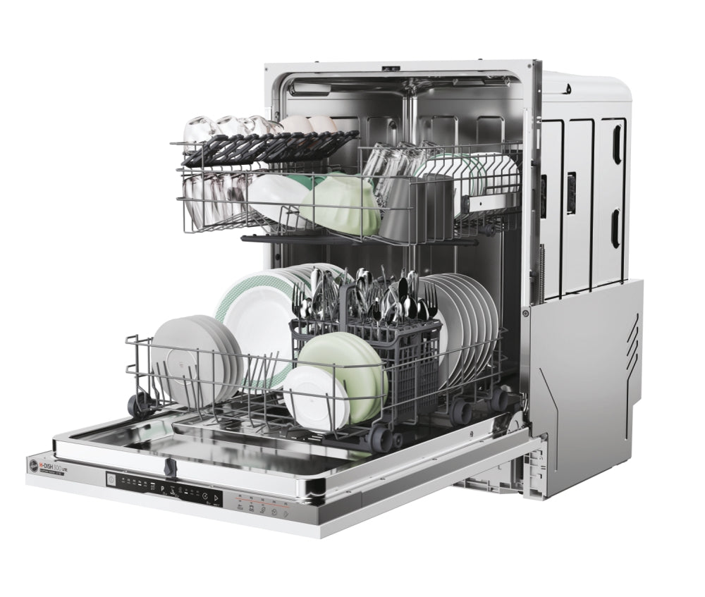 Hoover HI 3E9E0S-80 60cm Fully Integrated Dishwasher, 13 place settings, E energy