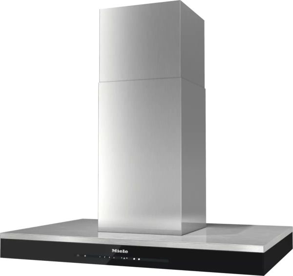 Miele 90cm Wall Mounted Cooker Hood DA 6698W Stainless Steel & Black Glass Finish