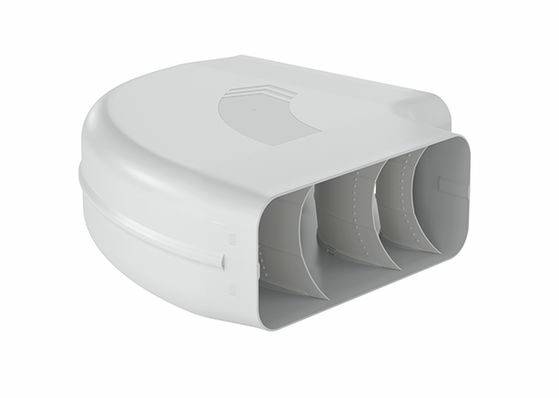 Naber 4051006 PRIME flow P-RBH 150 pipe bend horizontal 90°, light grey