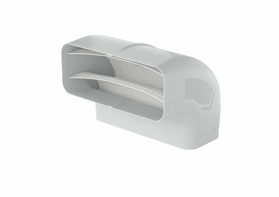 Naber 4051008 PRIME flow P-RBV 150 pipe bend vertical 90°, light grey