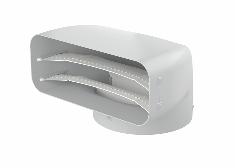 Naber 4051011 PRIME flow P-UR 150 deflector 90°, light grey