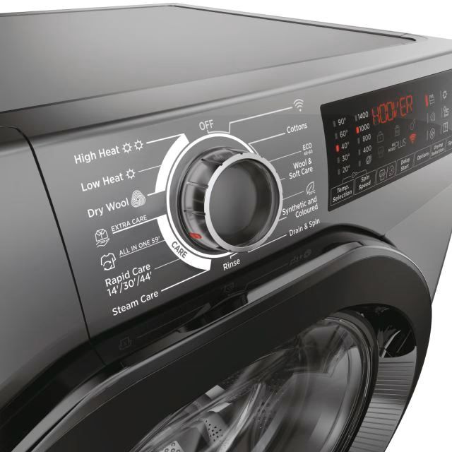 Clearance Hoover H3DPS4866TAMBR80 Freestanding 8/6kg Washer Dryer 1400rpm- Anthracite