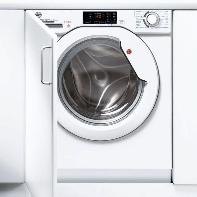 Clearance HOOVER HBD485D1E/1-80 Built-In Washer Dryer 8/5kg 1400rpm-White
