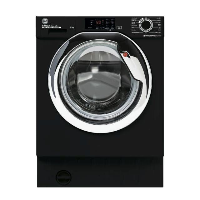 Clearance HOOVER HBWS49D3ACBE-80 Built-in 9kg 1400rpm Washing Machine-Black