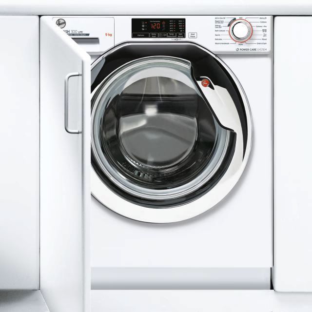 Clearance HOOVER HBWS49D1ACE-80 Built-In 9kg 1400rpm Washing Machine-White