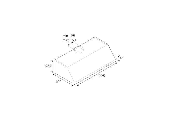Bertazzoni KU100PRO1XA 100 Undermount Hood 1 Motor Professional Series-Stainless Steel