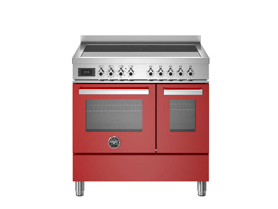 Bertazzoni 90 cm induction top electric double oven Professional Series-Rosso (Red)