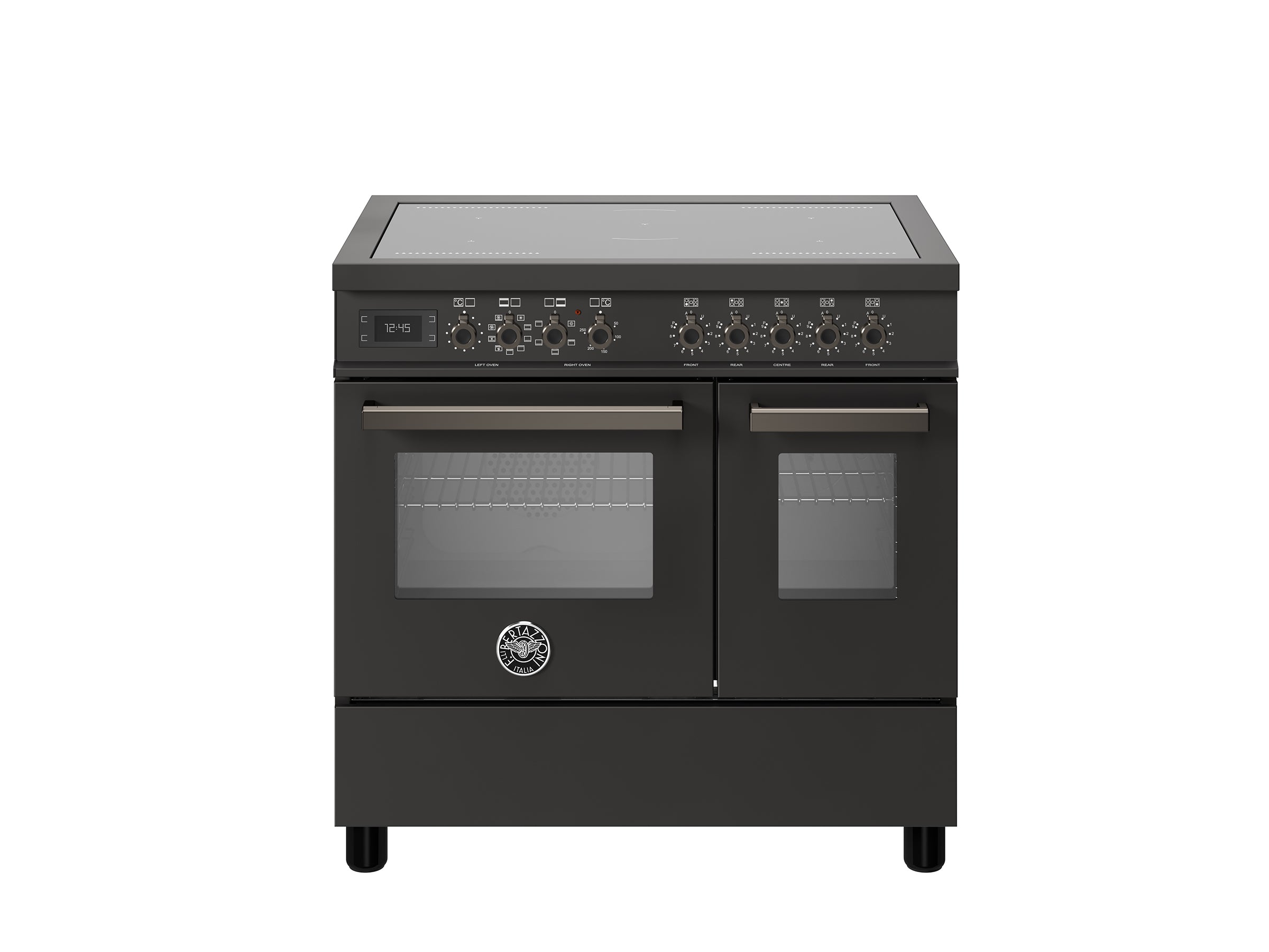 Bertazzoni 90 cm induction top electric double oven Professional Series-Carbonio (Carbon)