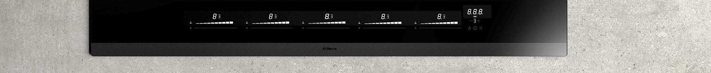 Airforce Slim Plus Aspirating 90cm Downdraft Induction Hob with Rear Downdraft with on-board Motor