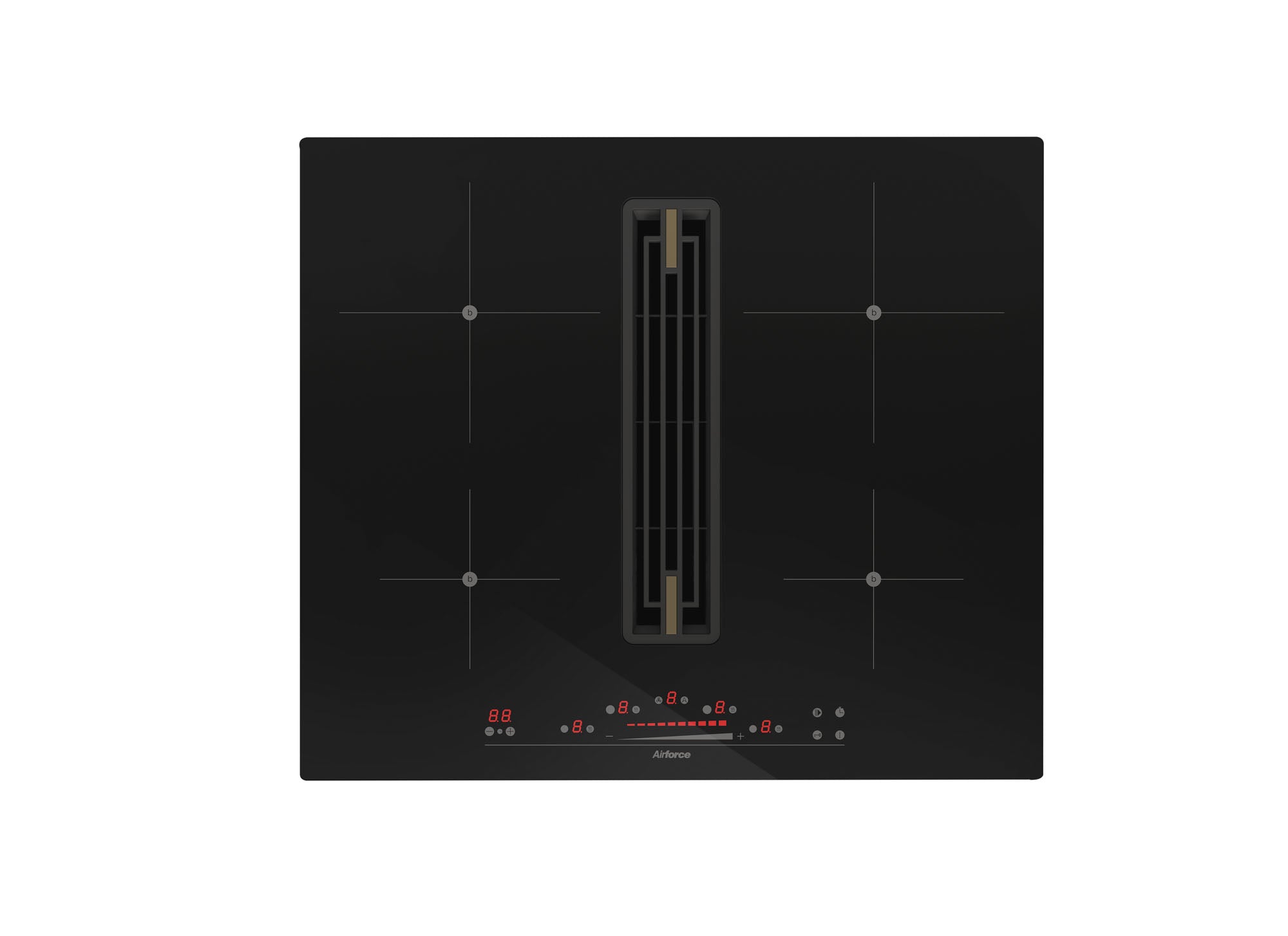 Airforce Artis Prima 80cm Central Venting Induction Hob with On-Board Motor-Recirculating Model-5 Year Warranty.