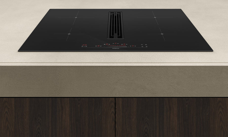 Airforce Innova Artis Prima Petra 80cm Central Venting Induction Hob with On-Board Motor,Matte Black Glass-Recirculating Model-5 Year Warranty.