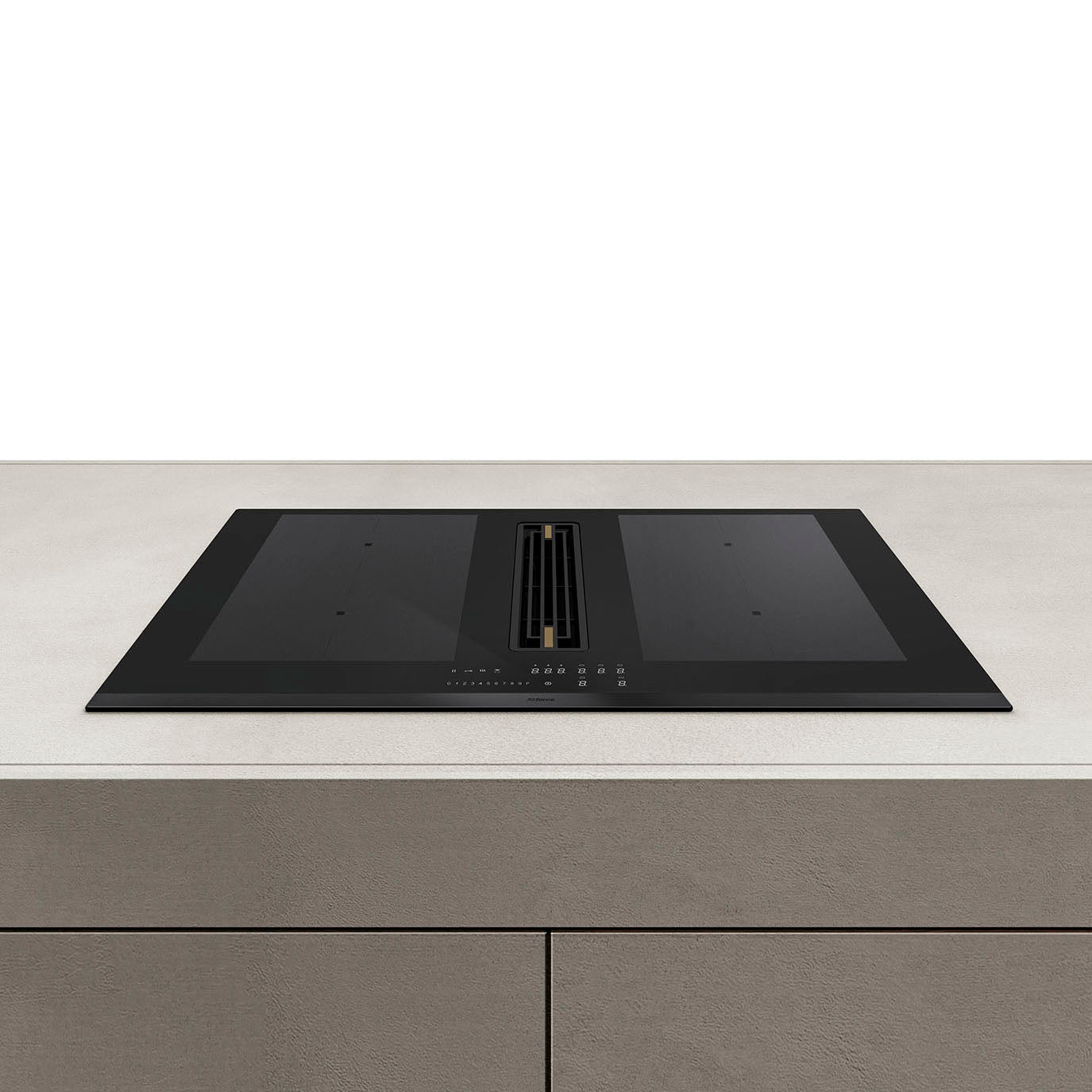Airforce Innova Artis Plus 80cm Filtering Induction Hob with Central Downdraft with On-Board Motor & Matt Glass with Touch Control Panel