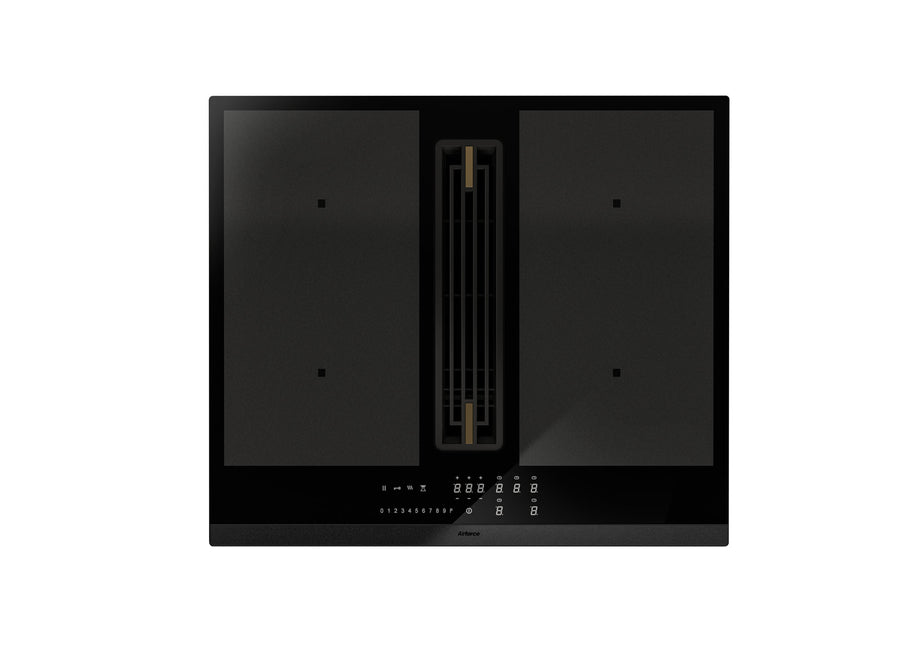 Airforce Innova Artis Plus 80cm Central Venting Induction Hob with On-Board Motor & Matte Black Glass-Recirculating Model-5 Year Warranty.