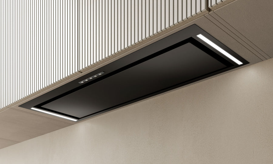 Airforce Compact In 83cm Built-In Cooker Hood with Touch Control-Black Steel Finish