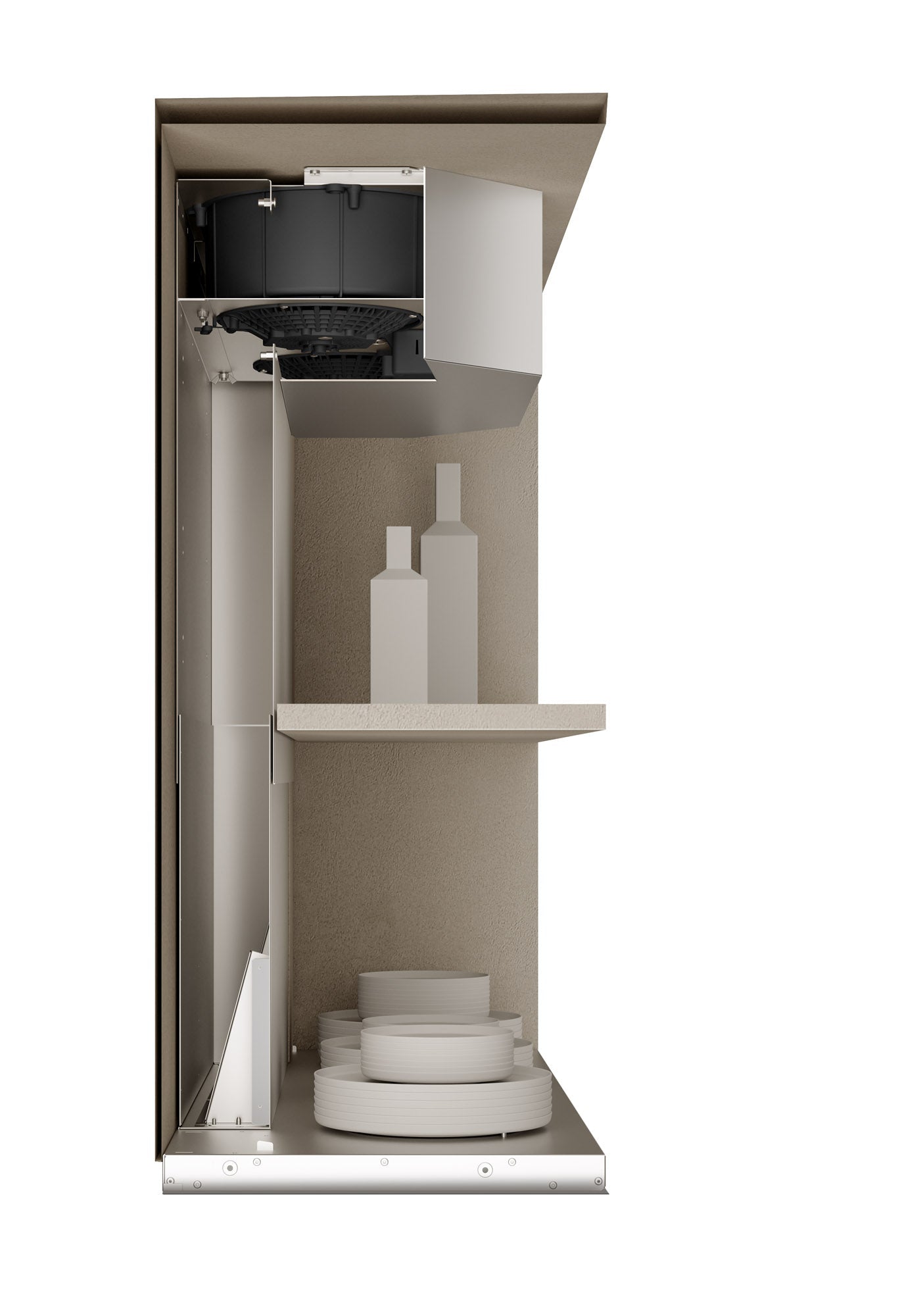 Airforce Inside In 90cm Built-In Cooker Hood with Touch Control- Black Stainless Steel Finish