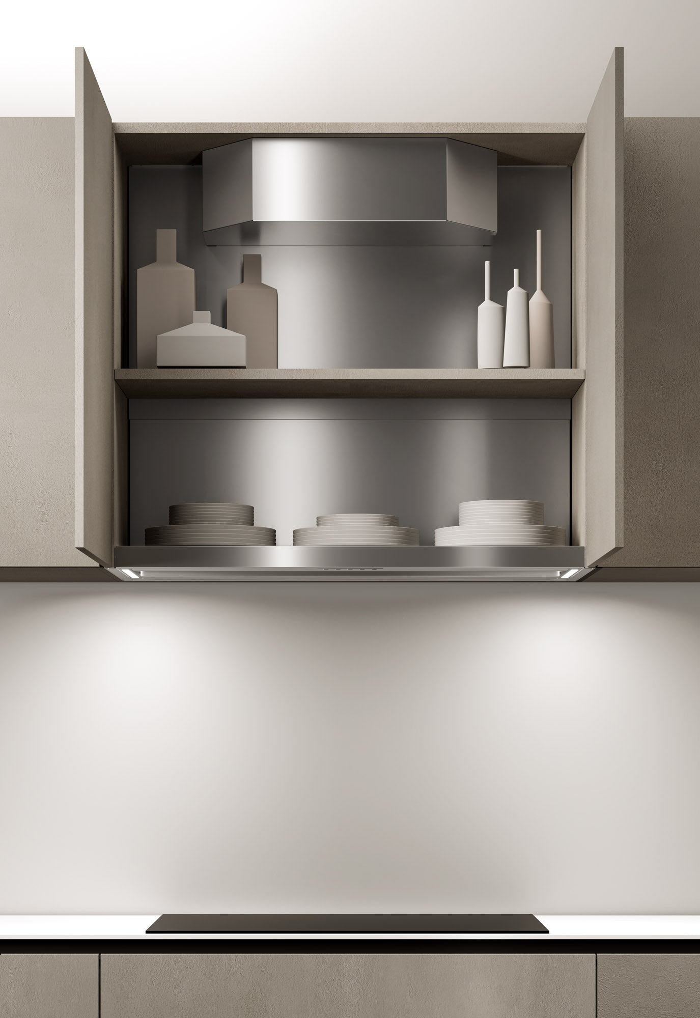 Airforce Inside In No Drop 60cm Built in Cooker Hood with Touch Controls-Stainless Steel finish