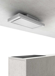 Airforce Silhouette F 100cm Ceiling Cooker Hood White Steel Finish Remote Controlled