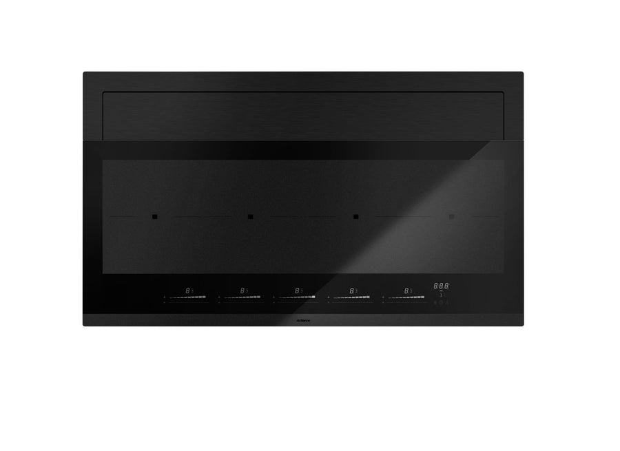 Airforce Innova Visio Pro 90cm Rear Venting Induction Hob Vertical Rear Motor Matte Black Glass-Externally Ducted-5 Year Warranty.