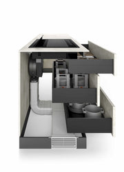 Airforce Visio Plus 90cm Rear Venting Induction Hob, Vertical rear Motor-Recirculating Model-5 Year Warranty