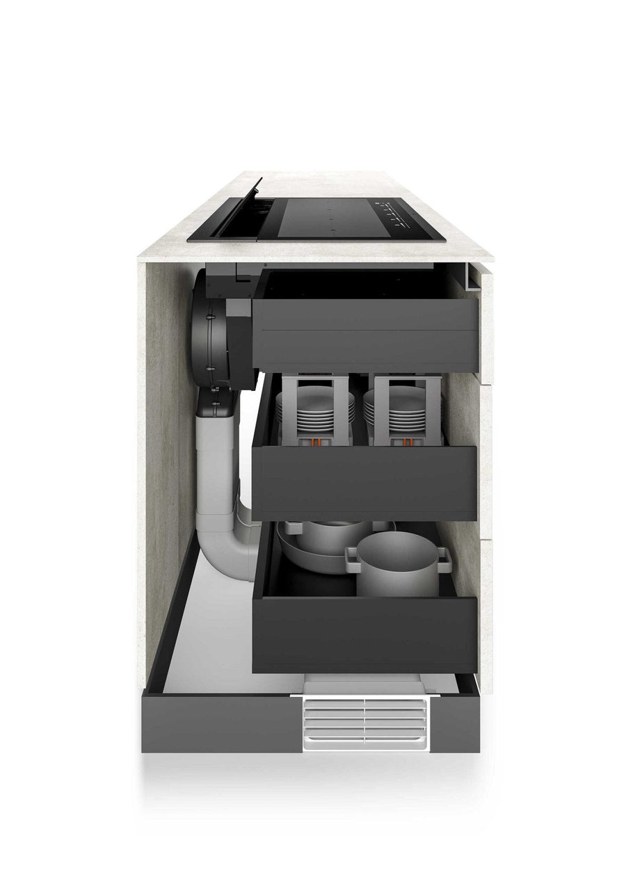 Airforce Visio Pro 90cm Rear Venting Induction hob with vertical rear motor-Recirculating Model-5 Year Warranty