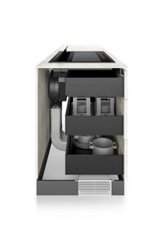 Airforce Plus Petra 90cm Matte Black Induction Hob with Rear Venting & Vertical Motor-Filtering Version-5 Year Warranty