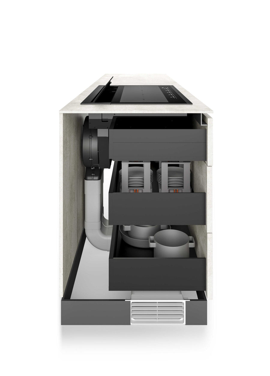 Airforce Visio Plus 90cm Rear Venting Induction Hob, Vertical rear Motor-Recirculating Model-5 Year Warranty